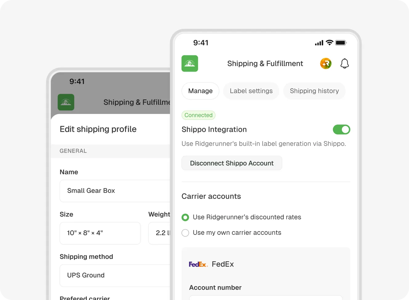 Ridgerunner smart shipping tools